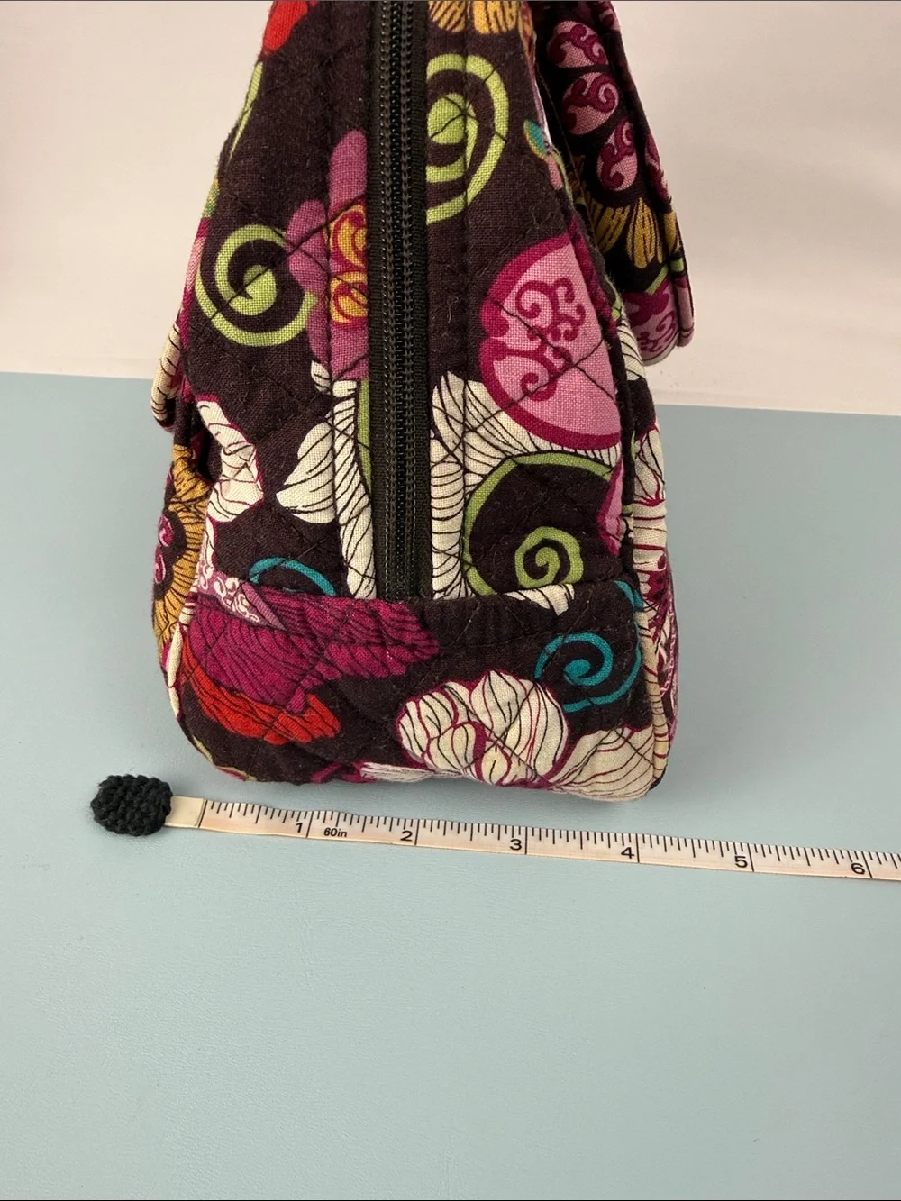Vera Bradley Mod Floral pink quilted Bag *Retired pattern 2007*